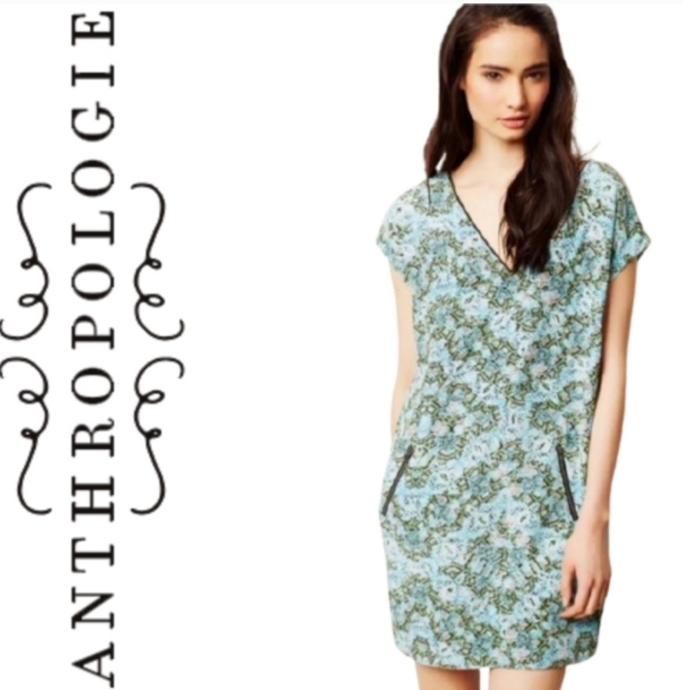 Anthropologie Maeve Serpentes Silk Snake Shift